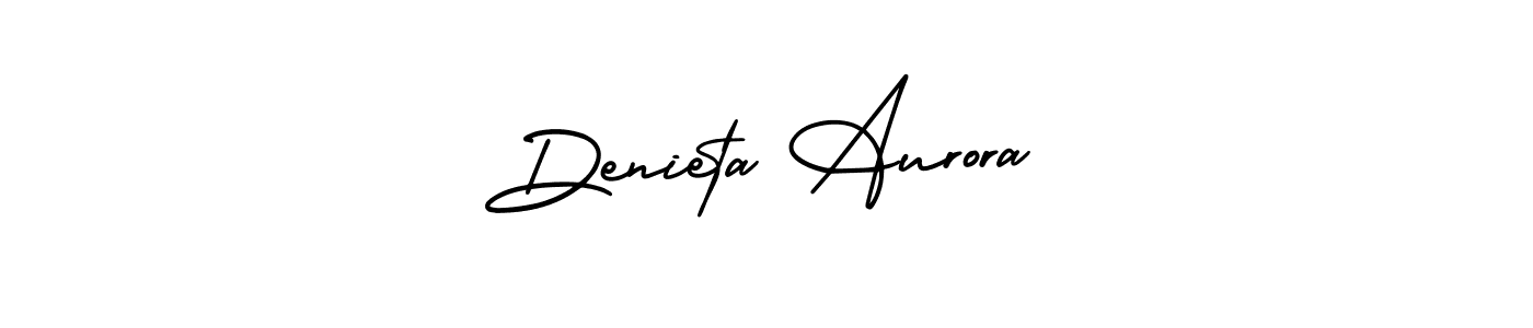 AmerikaSignatureDemo-Regular is a professional signature style that is perfect for those who want to add a touch of class to their signature. It is also a great choice for those who want to make their signature more unique. Get Denieta Aurora name to fancy signature for free. Denieta Aurora signature style 3 images and pictures png
