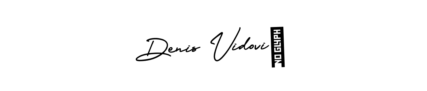 Create a beautiful signature design for name Denis VidoviĆ. With this signature (AmerikaSignatureDemo-Regular) fonts, you can make a handwritten signature for free. Denis VidoviĆ signature style 3 images and pictures png