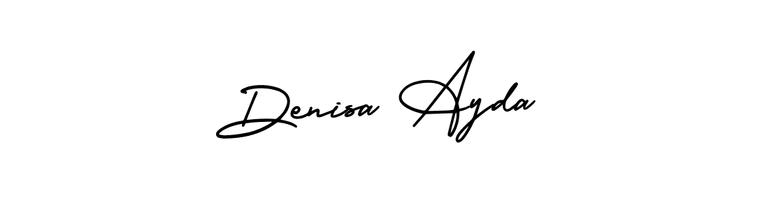 The best way (AmerikaSignatureDemo-Regular) to make a short signature is to pick only two or three words in your name. The name Denisa Ayda include a total of six letters. For converting this name. Denisa Ayda signature style 3 images and pictures png