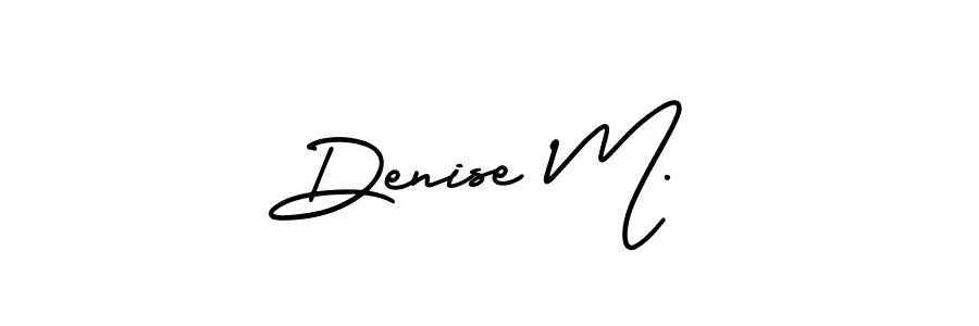 Design your own signature with our free online signature maker. With this signature software, you can create a handwritten (AmerikaSignatureDemo-Regular) signature for name Denise M.. Denise M. signature style 3 images and pictures png