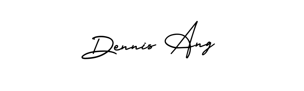 Dennis Ang stylish signature style. Best Handwritten Sign (AmerikaSignatureDemo-Regular) for my name. Handwritten Signature Collection Ideas for my name Dennis Ang. Dennis Ang signature style 3 images and pictures png