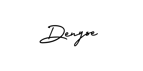You should practise on your own different ways (AmerikaSignatureDemo-Regular) to write your name (Denyse) in signature. don't let someone else do it for you. Denyse signature style 3 images and pictures png