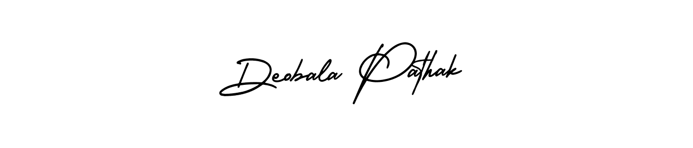 How to make Deobala Pathak signature? AmerikaSignatureDemo-Regular is a professional autograph style. Create handwritten signature for Deobala Pathak name. Deobala Pathak signature style 3 images and pictures png