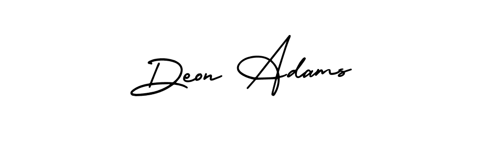 Make a beautiful signature design for name Deon Adams. With this signature (AmerikaSignatureDemo-Regular) style, you can create a handwritten signature for free. Deon Adams signature style 3 images and pictures png