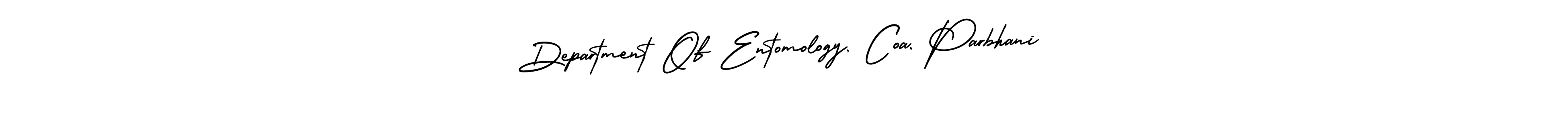 Use a signature maker to create a handwritten signature online. With this signature software, you can design (AmerikaSignatureDemo-Regular) your own signature for name Department Of Entomology, Coa, Parbhani. Department Of Entomology, Coa, Parbhani signature style 3 images and pictures png