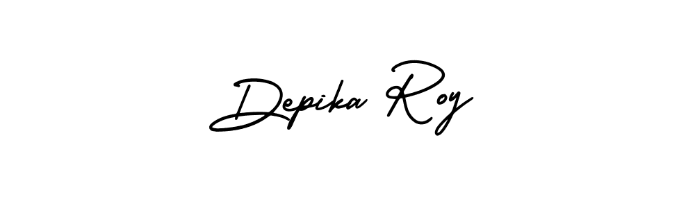 Depika Roy stylish signature style. Best Handwritten Sign (AmerikaSignatureDemo-Regular) for my name. Handwritten Signature Collection Ideas for my name Depika Roy. Depika Roy signature style 3 images and pictures png