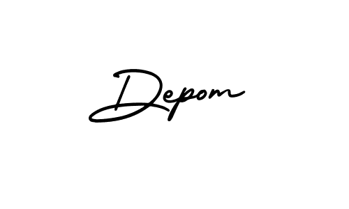 It looks lik you need a new signature style for name Depom. Design unique handwritten (AmerikaSignatureDemo-Regular) signature with our free signature maker in just a few clicks. Depom signature style 3 images and pictures png