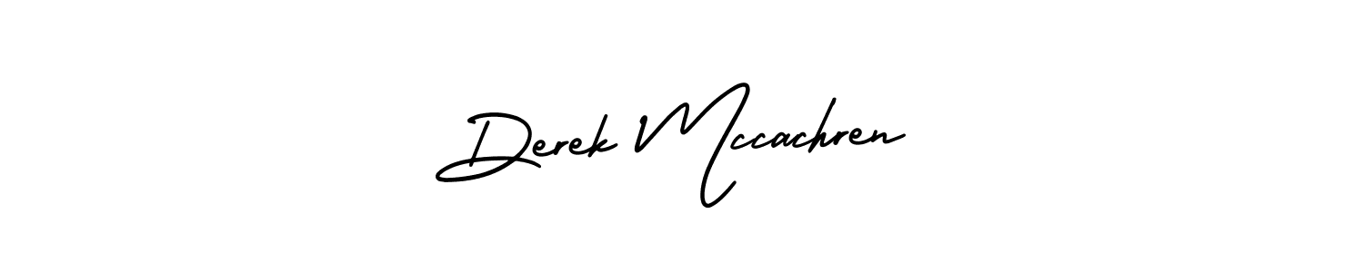 This is the best signature style for the Derek Mccachren name. Also you like these signature font (AmerikaSignatureDemo-Regular). Mix name signature. Derek Mccachren signature style 3 images and pictures png