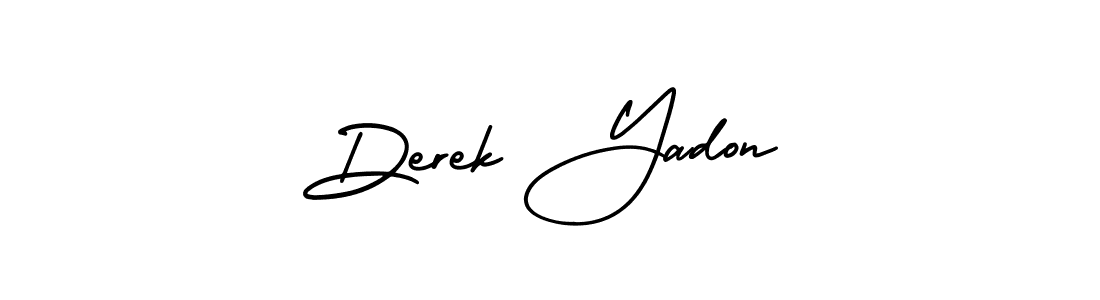 How to Draw Derek Yadon signature style? AmerikaSignatureDemo-Regular is a latest design signature styles for name Derek Yadon. Derek Yadon signature style 3 images and pictures png