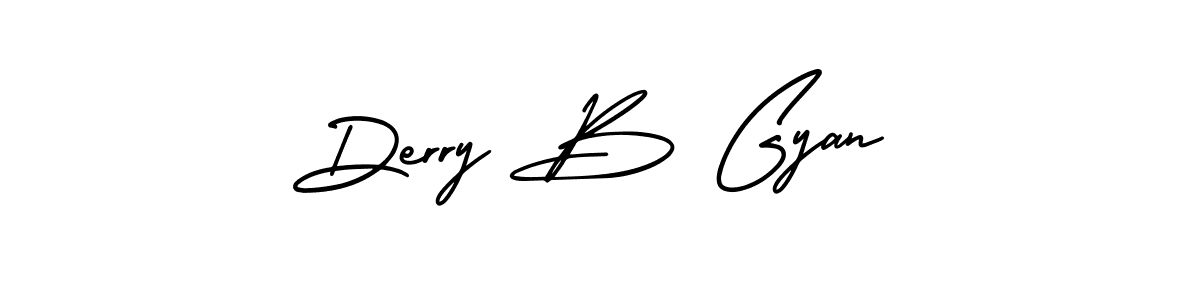 Design your own signature with our free online signature maker. With this signature software, you can create a handwritten (AmerikaSignatureDemo-Regular) signature for name Derry B Gyan. Derry B Gyan signature style 3 images and pictures png