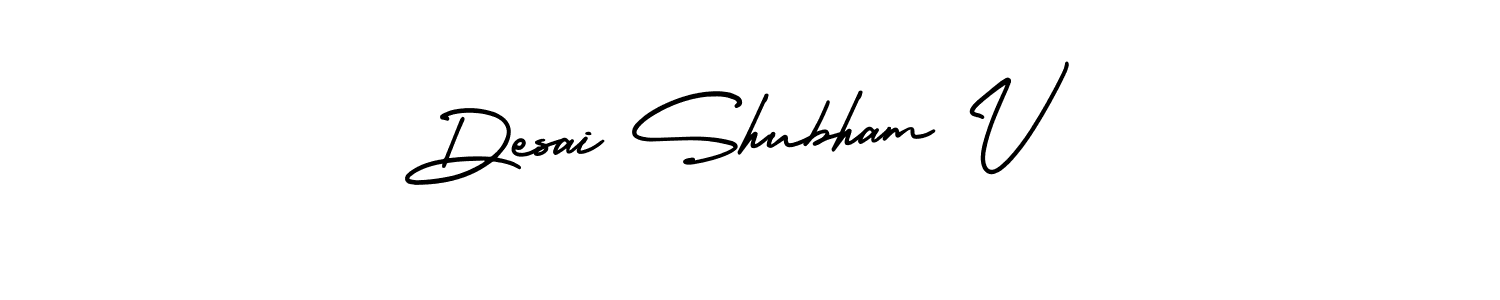 This is the best signature style for the Desai Shubham V name. Also you like these signature font (AmerikaSignatureDemo-Regular). Mix name signature. Desai Shubham V signature style 3 images and pictures png