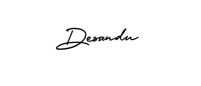 Design your own signature with our free online signature maker. With this signature software, you can create a handwritten (AmerikaSignatureDemo-Regular) signature for name Desandu. Desandu signature style 3 images and pictures png