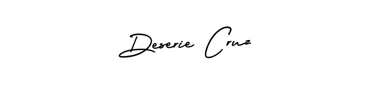 You should practise on your own different ways (AmerikaSignatureDemo-Regular) to write your name (Deserie Cruz) in signature. don't let someone else do it for you. Deserie Cruz signature style 3 images and pictures png