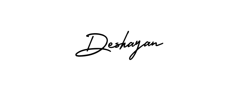 Design your own signature with our free online signature maker. With this signature software, you can create a handwritten (AmerikaSignatureDemo-Regular) signature for name Deshayan. Deshayan signature style 3 images and pictures png