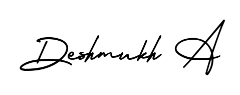Transform the name Deshmukh A into a signature masterpiece using AmerikaSignatureDemo-Regular font. Ideal for photographers, artists, and creators looking for watermarks. Deshmukh A signature style 3 images and pictures png