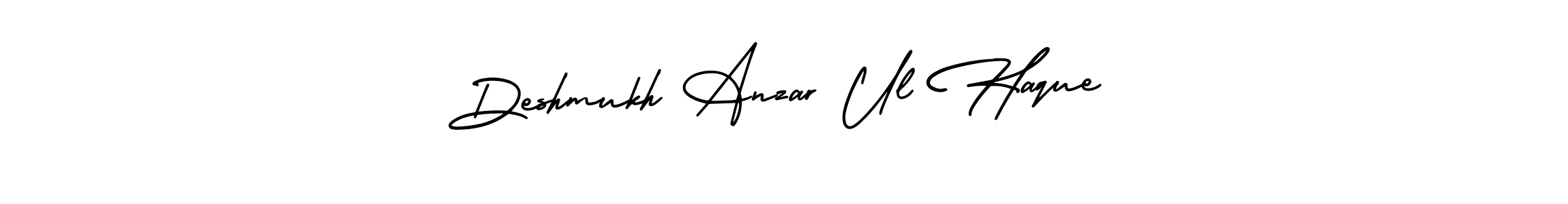 Create a beautiful signature design for name Deshmukh Anzar Ul Haque. With this signature (AmerikaSignatureDemo-Regular) fonts, you can make a handwritten signature for free. Deshmukh Anzar Ul Haque signature style 3 images and pictures png