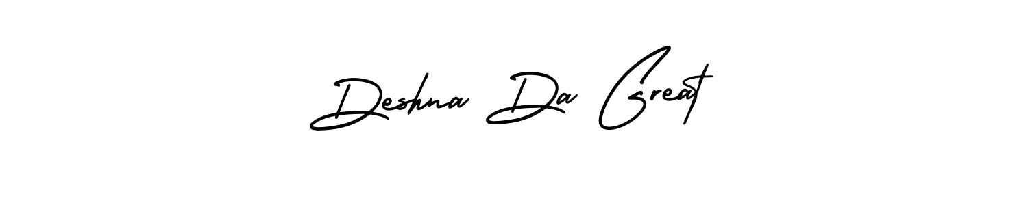 Use a signature maker to create a handwritten signature online. With this signature software, you can design (AmerikaSignatureDemo-Regular) your own signature for name Deshna Da Great. Deshna Da Great signature style 3 images and pictures png