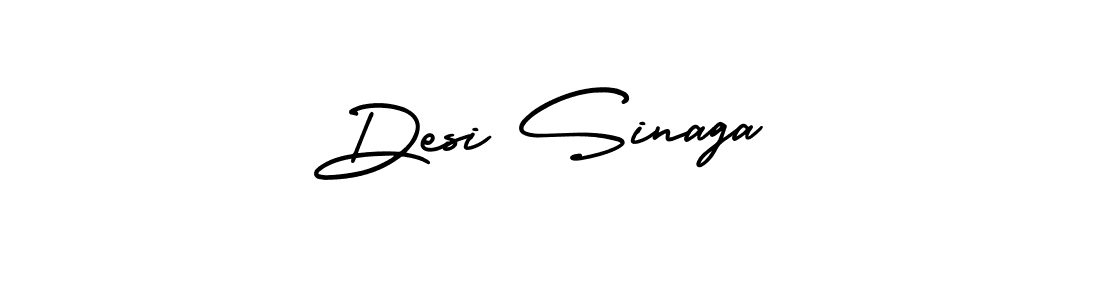 You should practise on your own different ways (AmerikaSignatureDemo-Regular) to write your name (Desi Sinaga) in signature. don't let someone else do it for you. Desi Sinaga signature style 3 images and pictures png