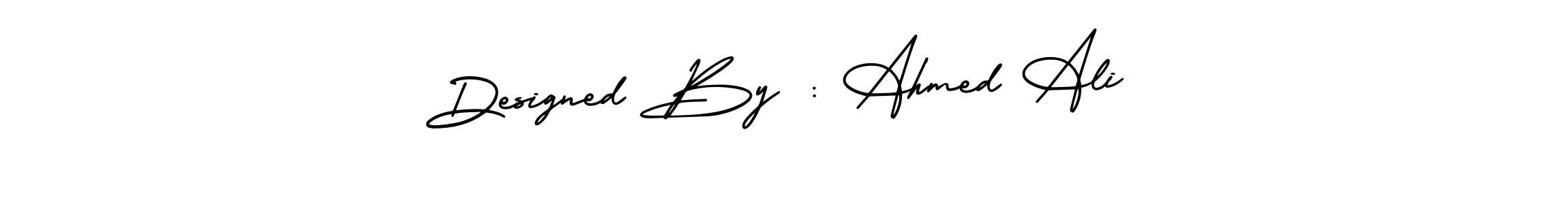 Design your own signature with our free online signature maker. With this signature software, you can create a handwritten (AmerikaSignatureDemo-Regular) signature for name Designed By : Ahmed Ali. Designed By : Ahmed Ali signature style 3 images and pictures png