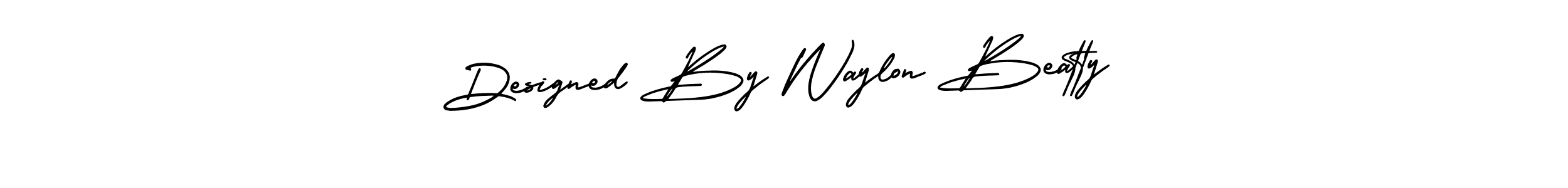 This is the best signature style for the Designed By Waylon Beatty name. Also you like these signature font (AmerikaSignatureDemo-Regular). Mix name signature. Designed By Waylon Beatty signature style 3 images and pictures png