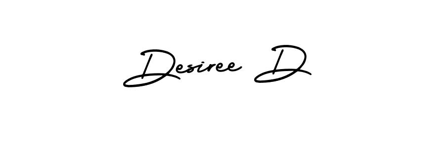 How to make Desiree D signature? AmerikaSignatureDemo-Regular is a professional autograph style. Create handwritten signature for Desiree D name. Desiree D signature style 3 images and pictures png
