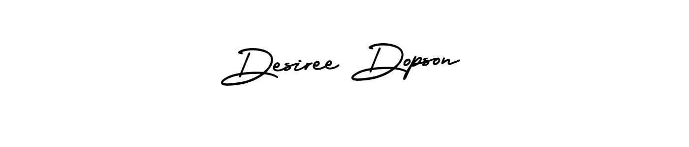 How to make Desiree Dopson name signature. Use AmerikaSignatureDemo-Regular style for creating short signs online. This is the latest handwritten sign. Desiree Dopson signature style 3 images and pictures png