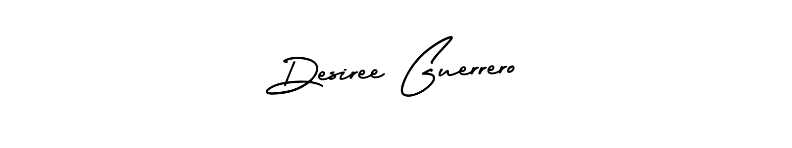 You should practise on your own different ways (AmerikaSignatureDemo-Regular) to write your name (Desiree Guerrero) in signature. don't let someone else do it for you. Desiree Guerrero signature style 3 images and pictures png