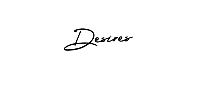 Desires stylish signature style. Best Handwritten Sign (AmerikaSignatureDemo-Regular) for my name. Handwritten Signature Collection Ideas for my name Desires. Desires signature style 3 images and pictures png