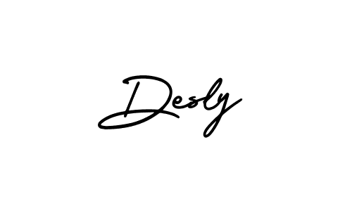 How to Draw Desly signature style? AmerikaSignatureDemo-Regular is a latest design signature styles for name Desly. Desly signature style 3 images and pictures png