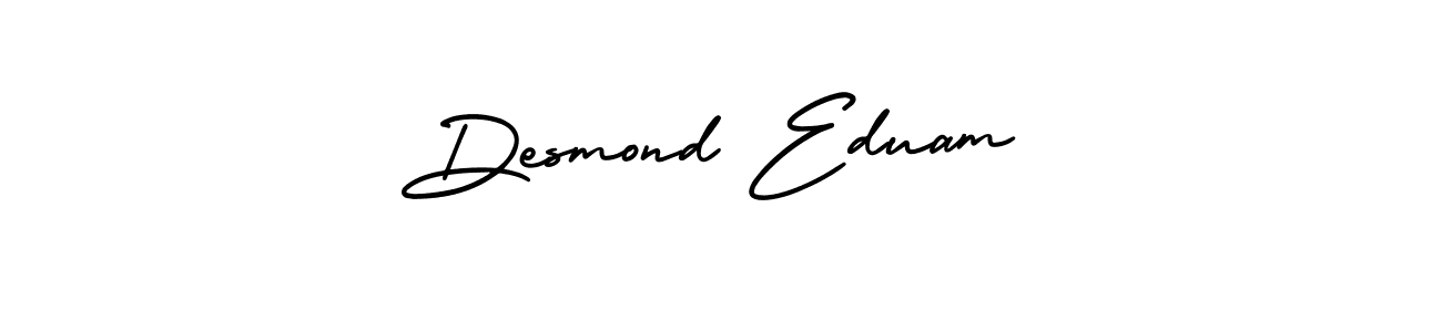 Design your own signature with our free online signature maker. With this signature software, you can create a handwritten (AmerikaSignatureDemo-Regular) signature for name Desmond Eduam. Desmond Eduam signature style 3 images and pictures png