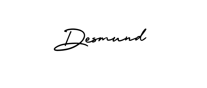The best way (AmerikaSignatureDemo-Regular) to make a short signature is to pick only two or three words in your name. The name Desmund include a total of six letters. For converting this name. Desmund signature style 3 images and pictures png