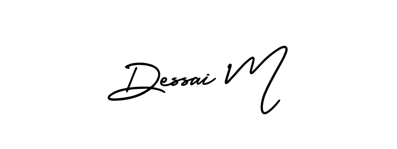 The best way (AmerikaSignatureDemo-Regular) to make a short signature is to pick only two or three words in your name. The name Dessai M include a total of six letters. For converting this name. Dessai M signature style 3 images and pictures png