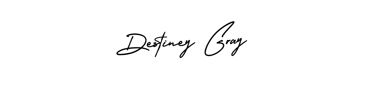 Make a beautiful signature design for name Destiney Gray. With this signature (AmerikaSignatureDemo-Regular) style, you can create a handwritten signature for free. Destiney Gray signature style 3 images and pictures png