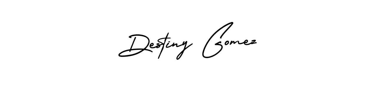 This is the best signature style for the Destiny Gomez name. Also you like these signature font (AmerikaSignatureDemo-Regular). Mix name signature. Destiny Gomez signature style 3 images and pictures png