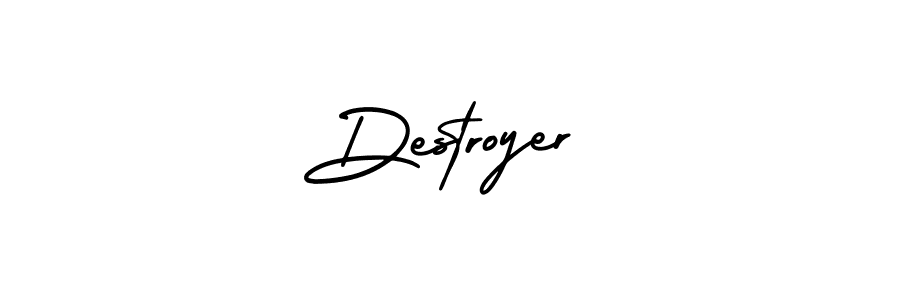 How to Draw Destroyer signature style? AmerikaSignatureDemo-Regular is a latest design signature styles for name Destroyer. Destroyer signature style 3 images and pictures png