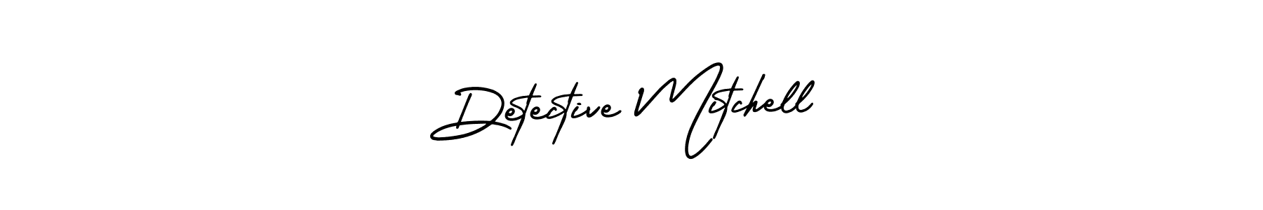 Use a signature maker to create a handwritten signature online. With this signature software, you can design (AmerikaSignatureDemo-Regular) your own signature for name Detective Mitchell. Detective Mitchell signature style 3 images and pictures png