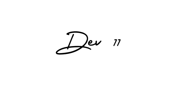 Similarly AmerikaSignatureDemo-Regular is the best handwritten signature design. Signature creator online .You can use it as an online autograph creator for name Dev 77. Dev 77 signature style 3 images and pictures png