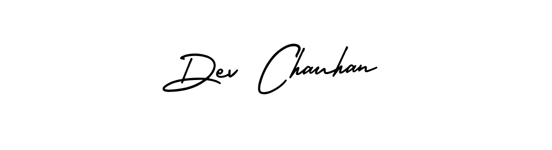 The best way (AmerikaSignatureDemo-Regular) to make a short signature is to pick only two or three words in your name. The name Dev Chauhan include a total of six letters. For converting this name. Dev Chauhan signature style 3 images and pictures png