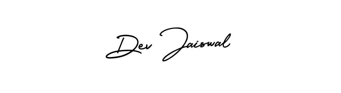 The best way (AmerikaSignatureDemo-Regular) to make a short signature is to pick only two or three words in your name. The name Dev Jaiswal include a total of six letters. For converting this name. Dev Jaiswal signature style 3 images and pictures png