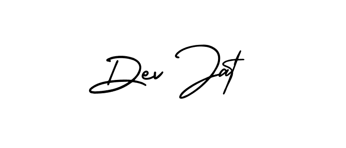 Dev Jat stylish signature style. Best Handwritten Sign (AmerikaSignatureDemo-Regular) for my name. Handwritten Signature Collection Ideas for my name Dev Jat. Dev Jat signature style 3 images and pictures png