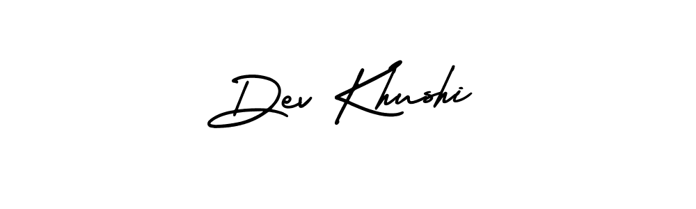 Create a beautiful signature design for name Dev Khushi. With this signature (AmerikaSignatureDemo-Regular) fonts, you can make a handwritten signature for free. Dev Khushi signature style 3 images and pictures png