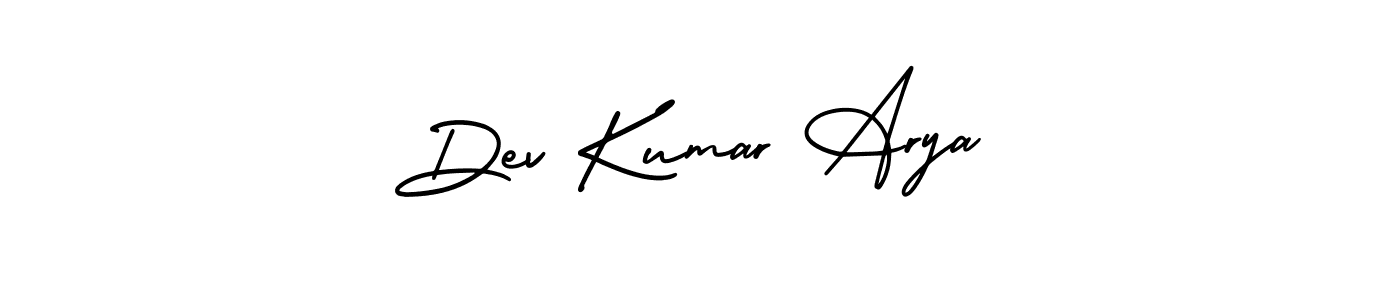 Also You can easily find your signature by using the search form. We will create Dev Kumar Arya name handwritten signature images for you free of cost using AmerikaSignatureDemo-Regular sign style. Dev Kumar Arya signature style 3 images and pictures png