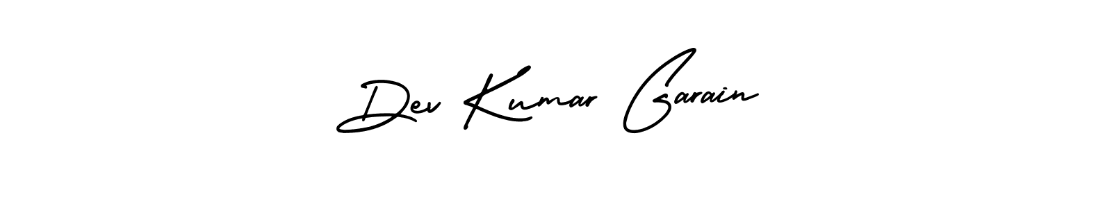 You should practise on your own different ways (AmerikaSignatureDemo-Regular) to write your name (Dev Kumar Garain) in signature. don't let someone else do it for you. Dev Kumar Garain signature style 3 images and pictures png