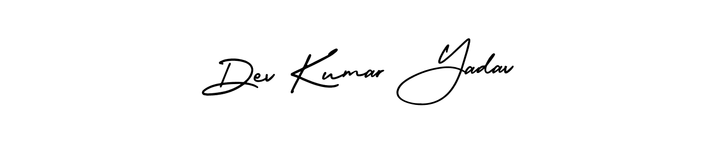 How to make Dev Kumar Yadav name signature. Use AmerikaSignatureDemo-Regular style for creating short signs online. This is the latest handwritten sign. Dev Kumar Yadav signature style 3 images and pictures png