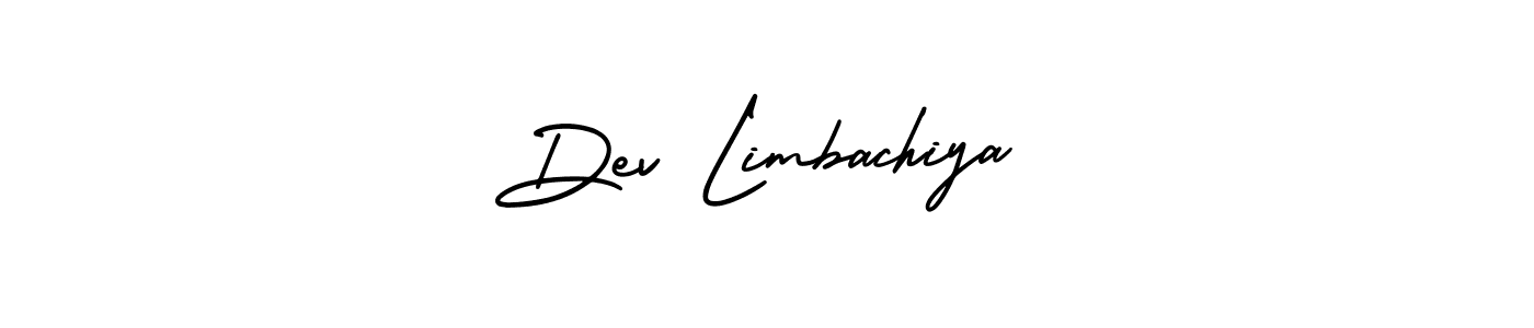 Create a beautiful signature design for name Dev Limbachiya. With this signature (AmerikaSignatureDemo-Regular) fonts, you can make a handwritten signature for free. Dev Limbachiya signature style 3 images and pictures png