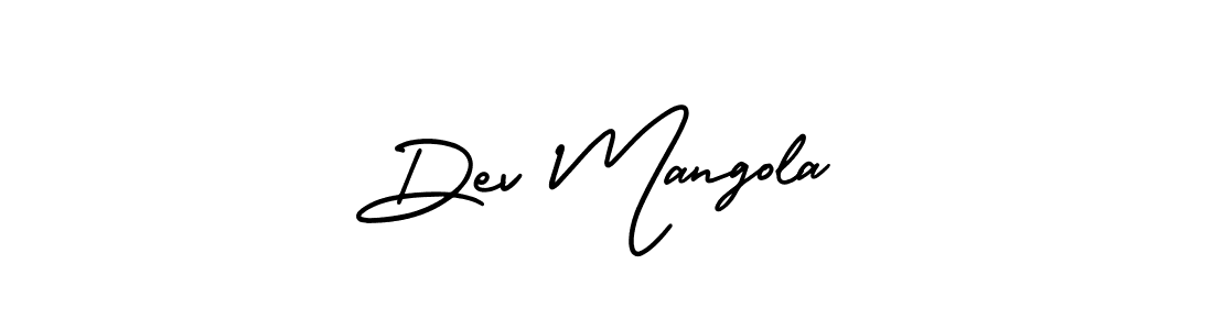 Make a beautiful signature design for name Dev Mangola. With this signature (AmerikaSignatureDemo-Regular) style, you can create a handwritten signature for free. Dev Mangola signature style 3 images and pictures png