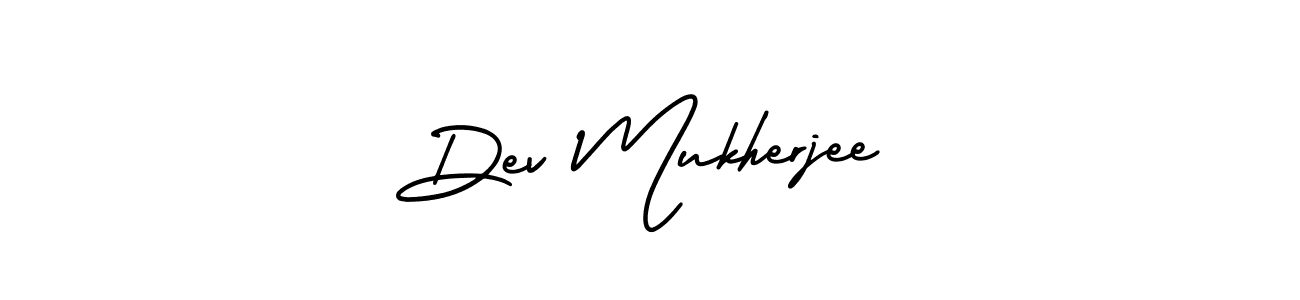 The best way (AmerikaSignatureDemo-Regular) to make a short signature is to pick only two or three words in your name. The name Dev Mukherjee include a total of six letters. For converting this name. Dev Mukherjee signature style 3 images and pictures png