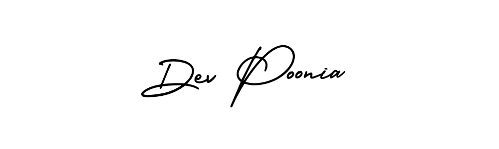 Make a beautiful signature design for name Dev Poonia. With this signature (AmerikaSignatureDemo-Regular) style, you can create a handwritten signature for free. Dev Poonia signature style 3 images and pictures png