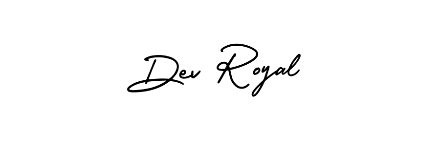 It looks lik you need a new signature style for name Dev Royal. Design unique handwritten (AmerikaSignatureDemo-Regular) signature with our free signature maker in just a few clicks. Dev Royal signature style 3 images and pictures png