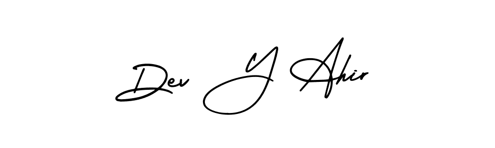 Also we have Dev Y Ahir name is the best signature style. Create professional handwritten signature collection using AmerikaSignatureDemo-Regular autograph style. Dev Y Ahir signature style 3 images and pictures png